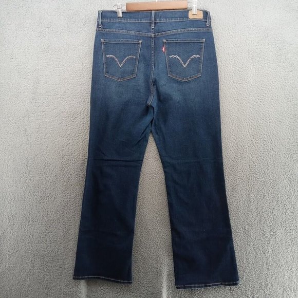 Levis Jeans Womens‎ 16 Blue Dark Wash Perfectly Slimming 512 Bootcut Stretch - Picture 7 of 10